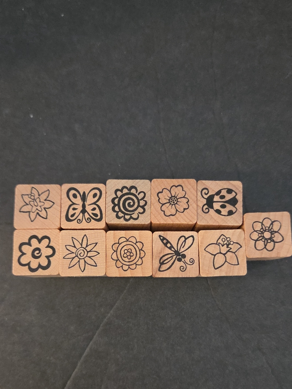Wooden Garden Stamp Set - 11 Stamps